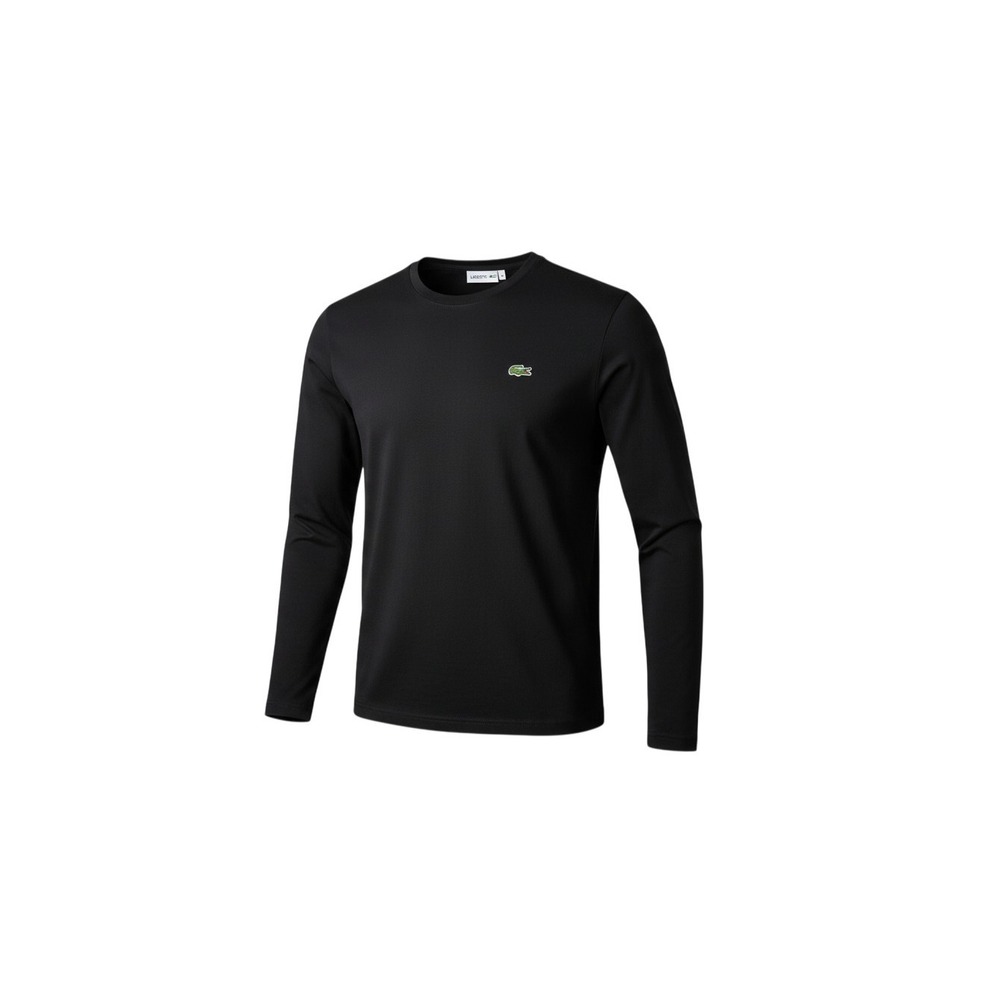 Lacoste Long Sleeve T-Shirt Mens XL Navy Blue Pima Cotton Regular Fit Logo